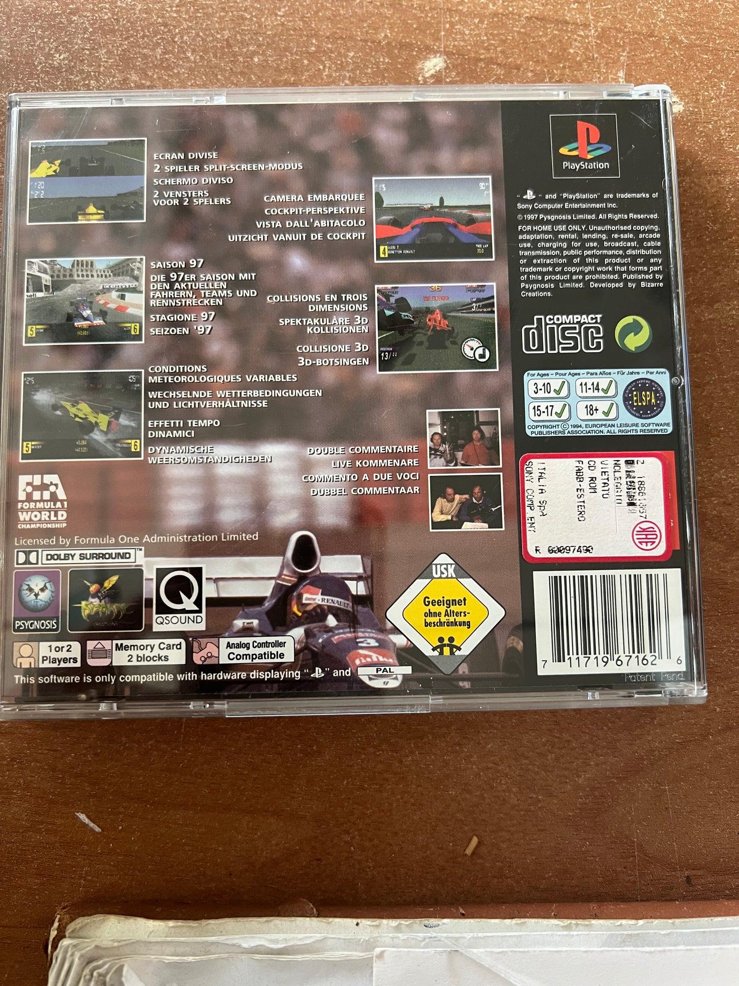 VIDEO GIOCO FORMULA 1 97
