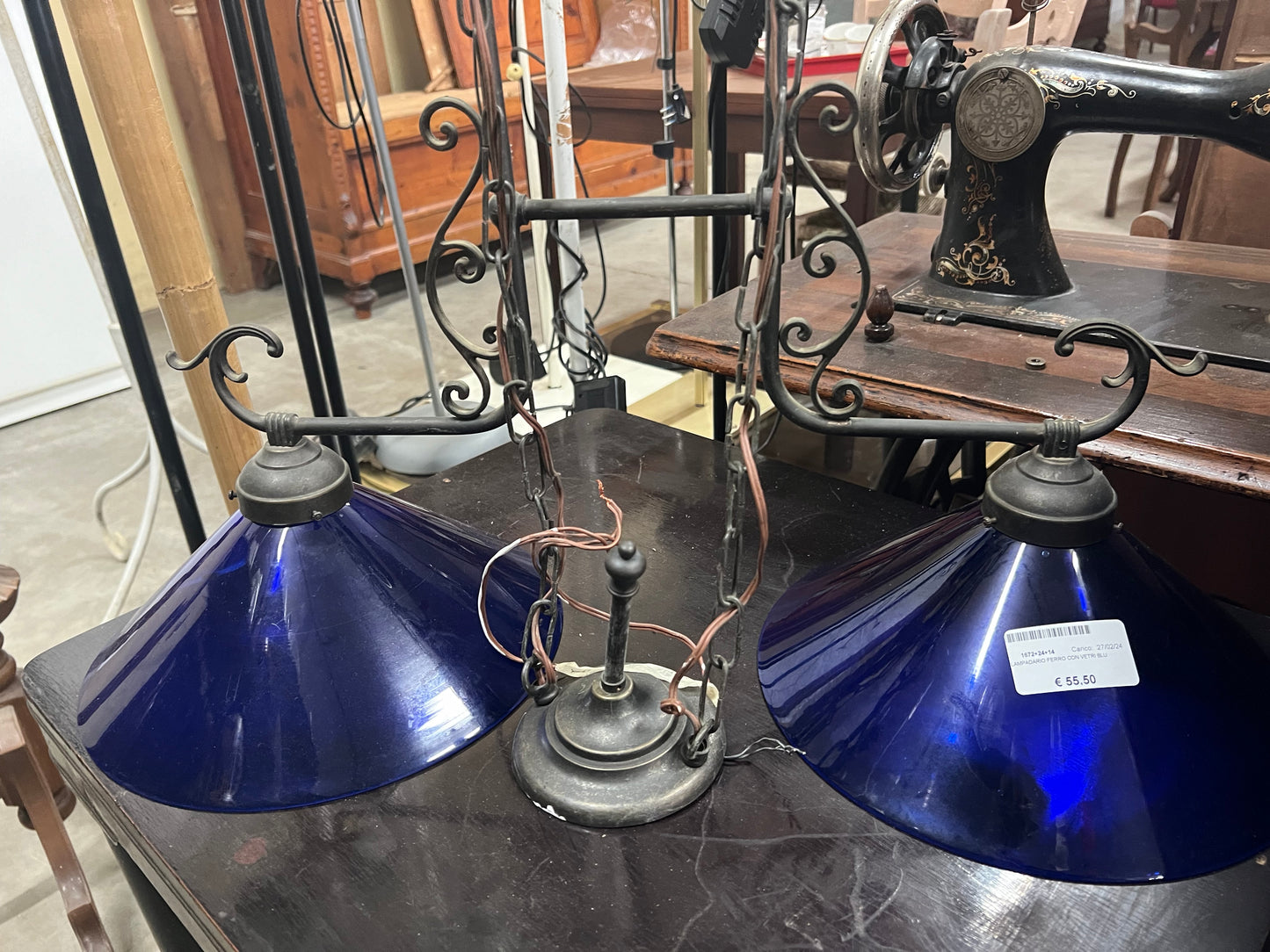 LAMPADARIO FERRO BATTUTO