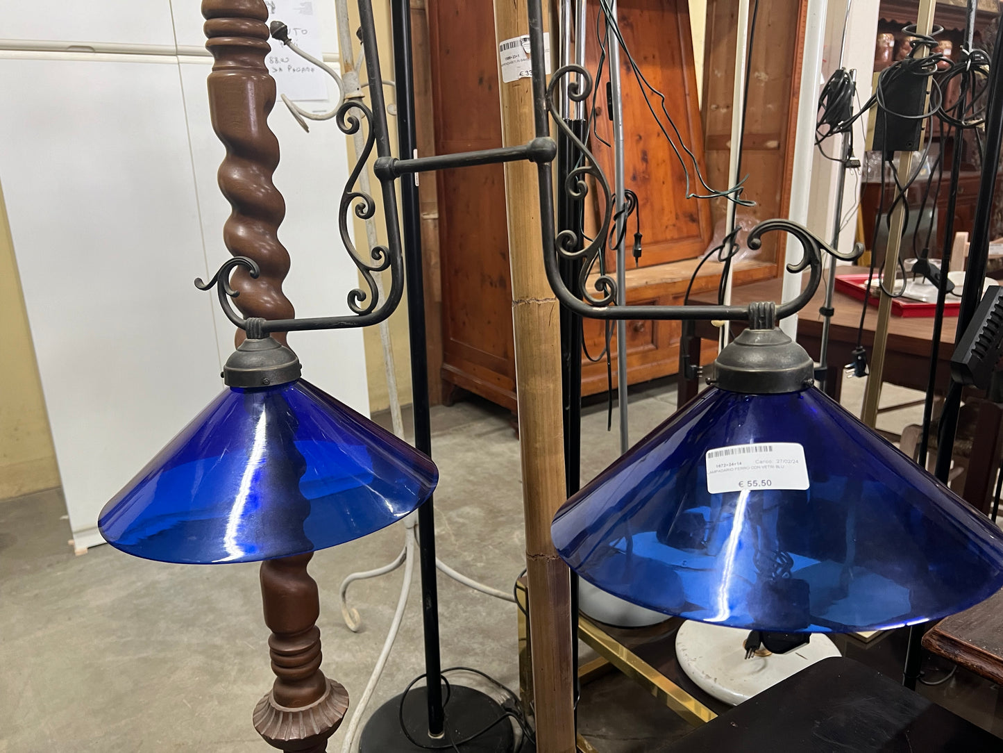 LAMPADARIO FERRO BATTUTO