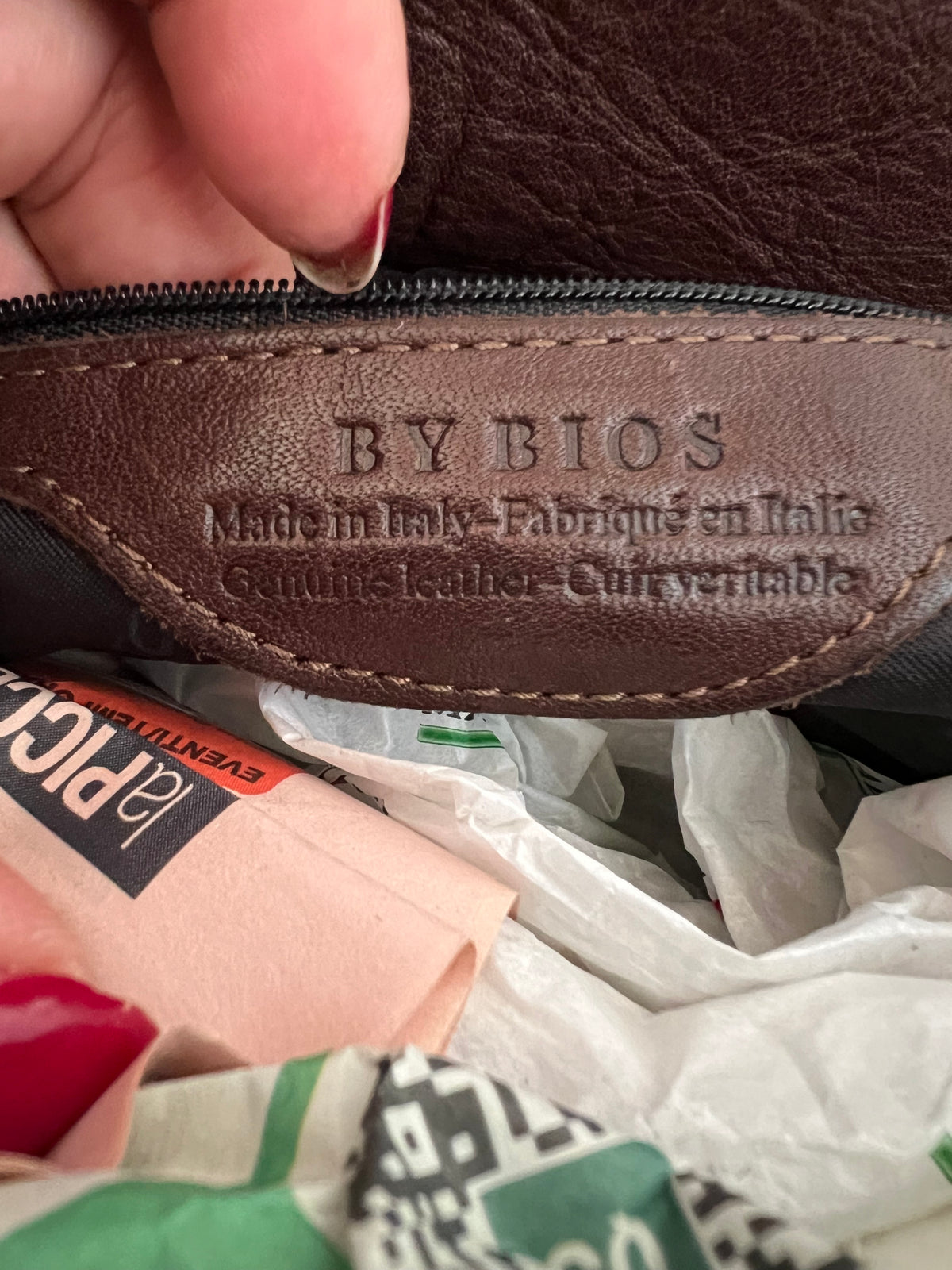 BORSA  PELLE BYBIOS